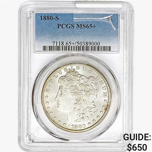 1880-S Morgan Silver Dollar PCGS MS65+