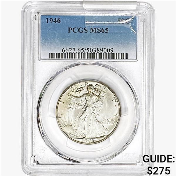1946 Walking Liberty Half Dollar PCGS MS65