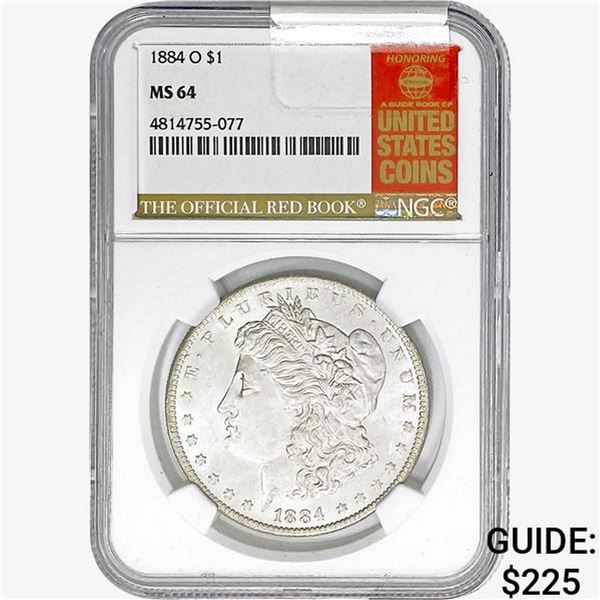 1884-O Morgan Silver Dollar NGC MS64