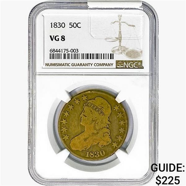 1830 Capped Bust Half Dollar NGC VG8