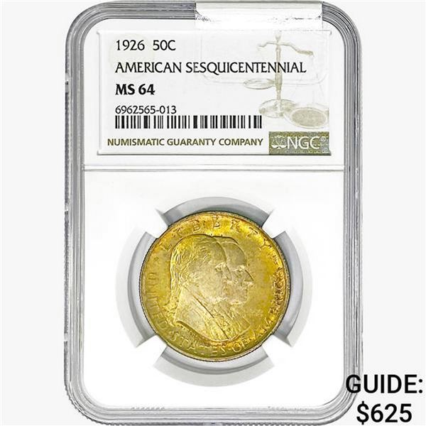 1926 Sesquincentennial Half Dollar NGC MS64