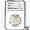 Image 1 : 1942 Walking Liberty Half Dollar NGC MS65