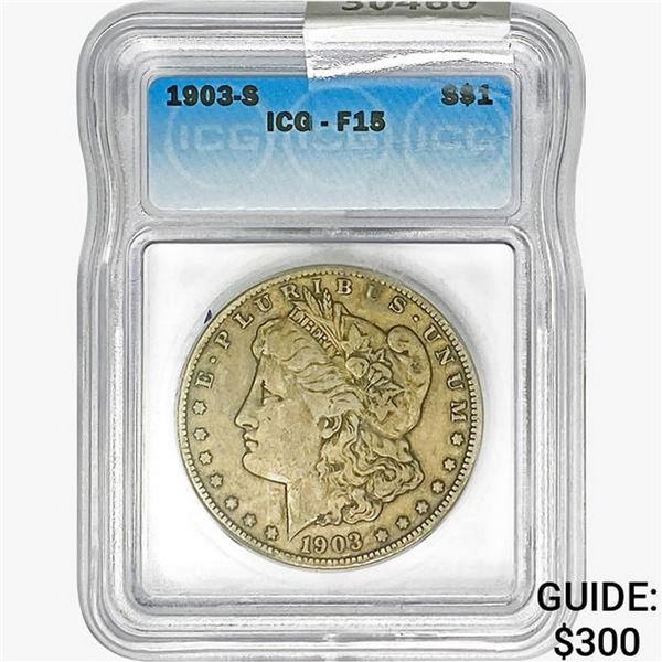 1903-S Morgan Silver Dollar ICG F15