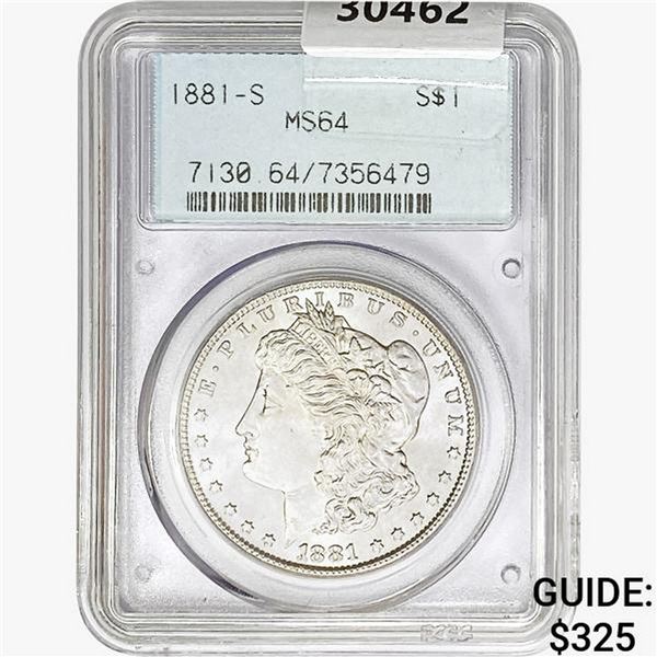1881-S Morgan Silver Dollar PCGS MS64