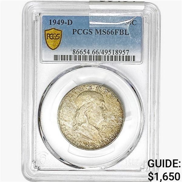 1949-D Franklin Half Dollar PCGS MS66 FBL