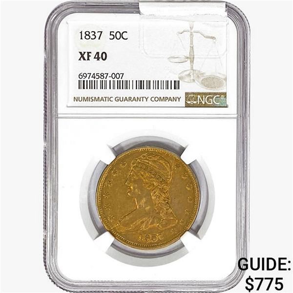 1837 Capped Bust Half Dollar NGC XF40
