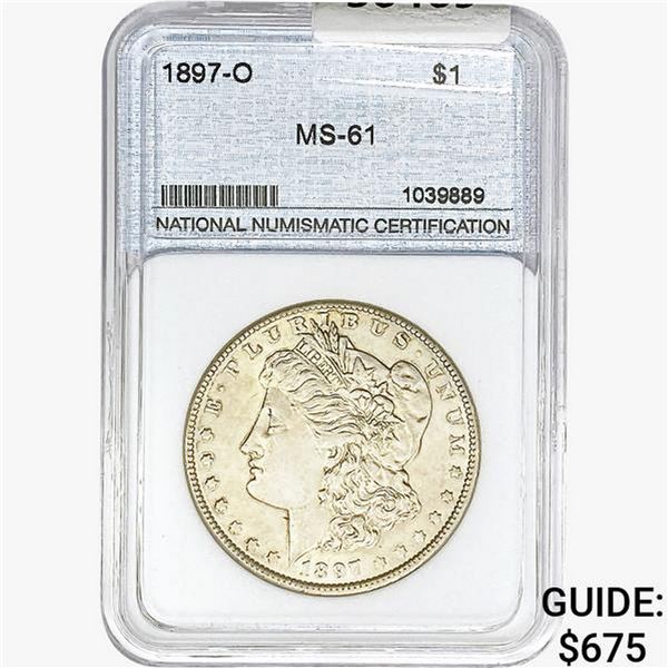 1897-O Morgan Silver Dollar NNC MS61