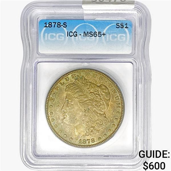 1878-S Morgan Silver Dollar ICG MS65+