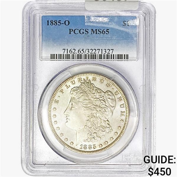 1885-O Morgan Silver Dollar PCGS MS65