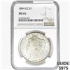 Image 1 : 1884-CC Morgan Silver Dollar NGC MS61