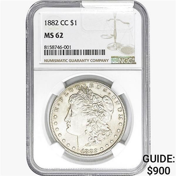 1882-CC Morgan Silver Dollar NGC MS62