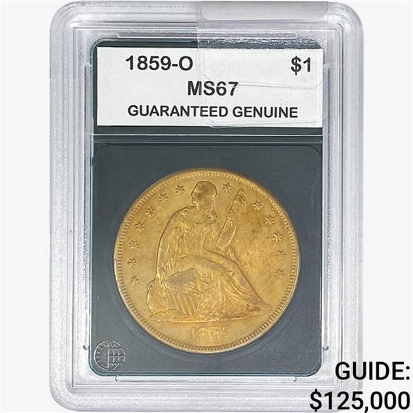1859-O Seated Liberty Dollar GG MS67