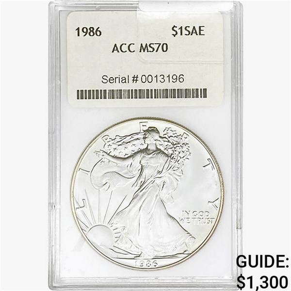 1986 Silver Eagle ACC MS70