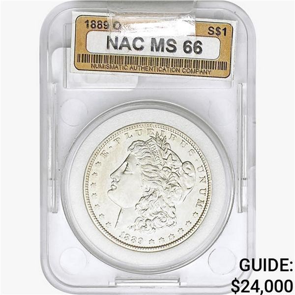 1889-O Morgan Silver Dollar NAC MS66