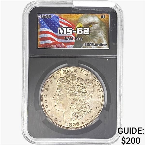 1896 Morgan Silver Dollar ICGS MS62 VAM 19-8