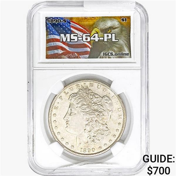 1890-S Morgan Silver Dollar ICGS MS64 PL