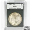 1891-CC Morgan Silver Dollar GG MS67