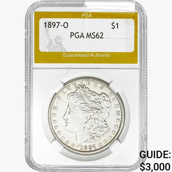 1897-O Morgan Silver Dollar PGA MS62