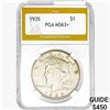 Image 1 : 1935 Silver Peace Dollar PGA MS63+