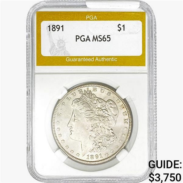 1891 Morgan Silver Dollar PGA MS65