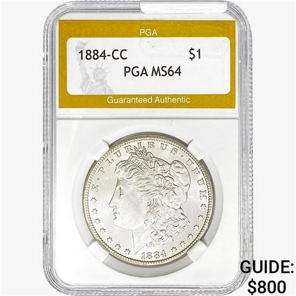 1884-CC Morgan Silver Dollar PGA MS64