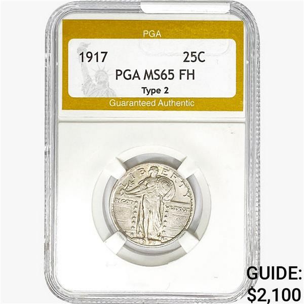 1917 Standing Liberty Quarter PGA MS65 FH Type 2