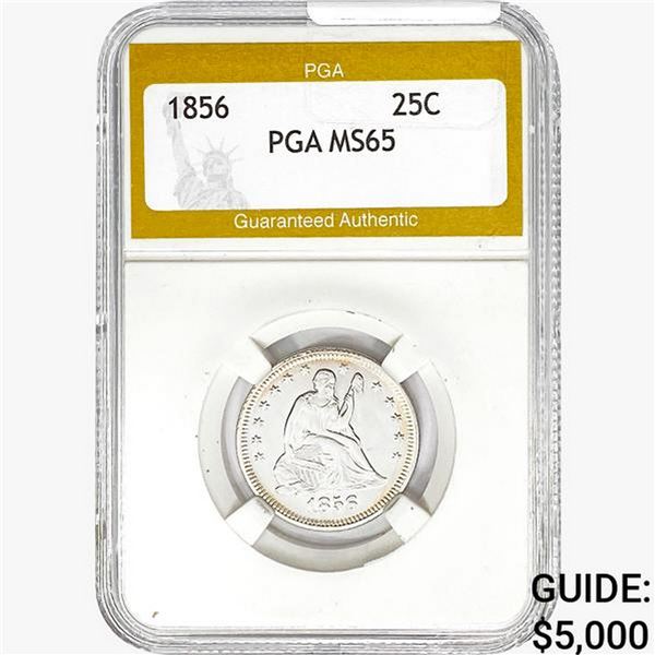 1856 Seated Liberty Quarter PGA MS65