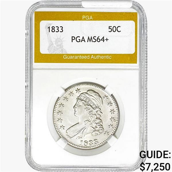 1833 Capped Bust Half Dollar PGA MS64+