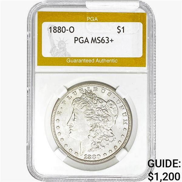 1880-O Morgan Silver Dollar PGA MS63+