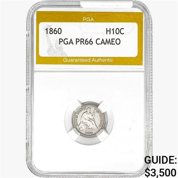 1860 Seated Liberty Half Dime PGA PR66 CAMEO