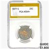 Image 1 : 1877-S Seated Liberty Quarter PGA MS64+