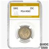 Image 1 : 1892 Barber Quarter PGA MS62