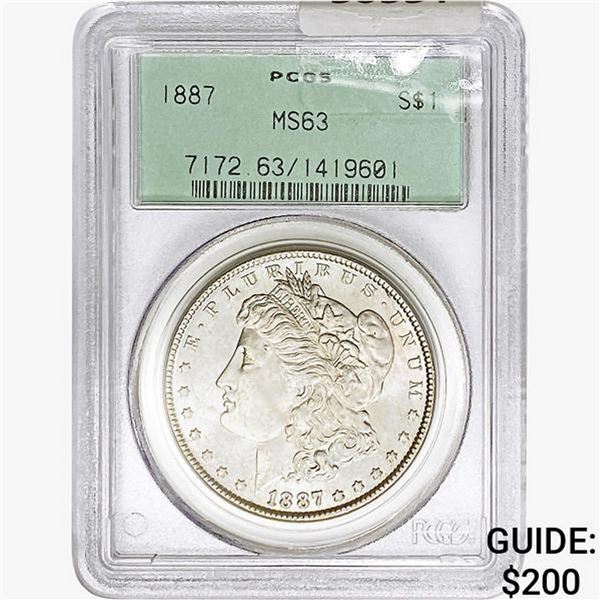 1887 Morgan Silver Dollar PCGS MS63
