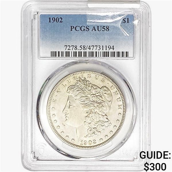 1902 Morgan Silver Dollar PCGS AU58