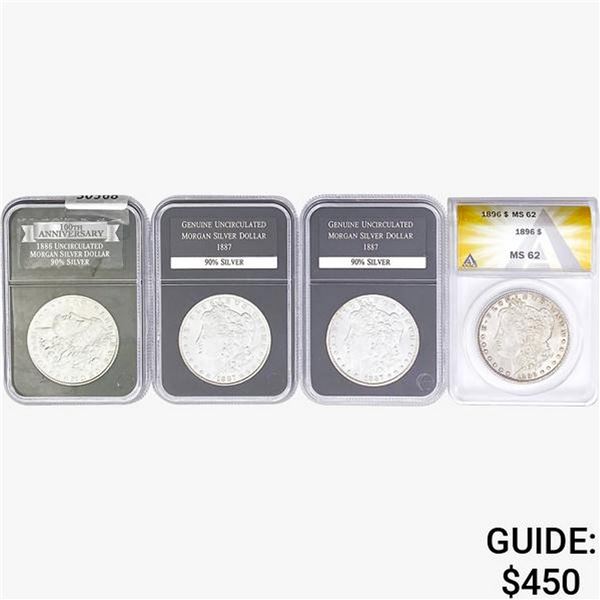[4] 1886-1896 Morgan Silver Dollar GG/ANACS UNC/MS62