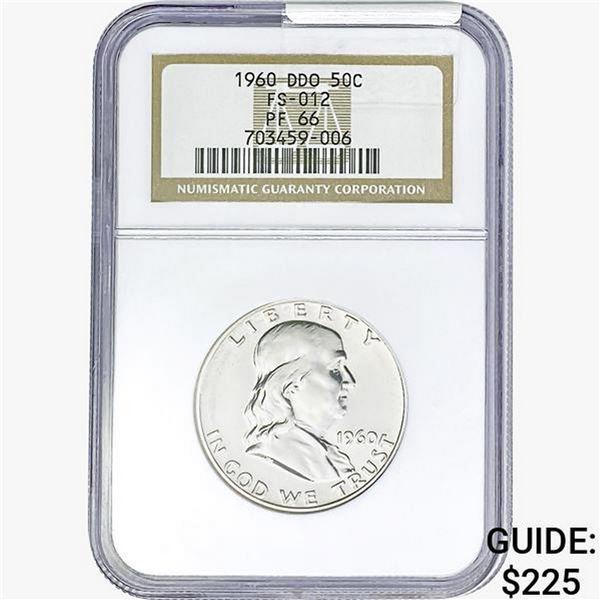 1960 Franklin Half Dollar NGC PF66 DDO FS-012
