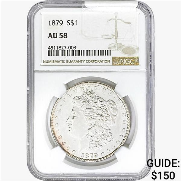 1879 Morgan Silver Dollar NGC AU58