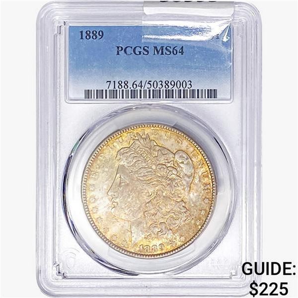 1889 Morgan Silver Dollar PCGS MS64