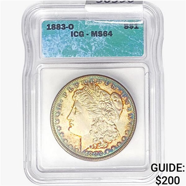 1883-O Morgan Silver Dollar ICG MS64