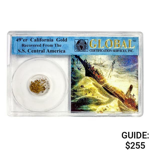 1857 49er CA Pinch of Gold S.S. Shipwreck Cen. Am.