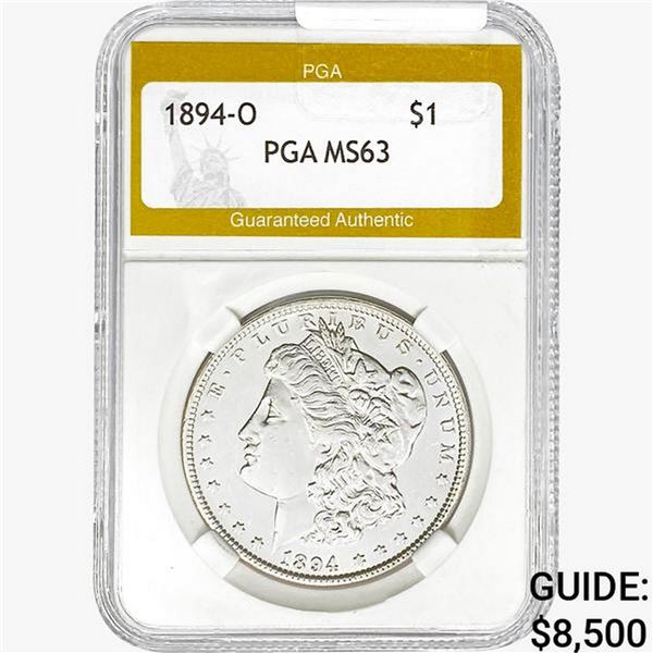 1894-O Morgan Silver Dollar PGA MS63