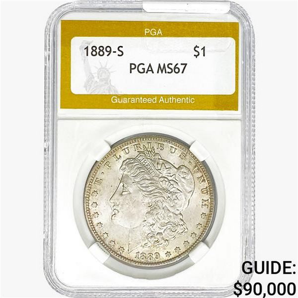 1889-S Morgan Silver Dollar PGA MS67