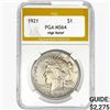 Image 1 : 1921 Morgan Silver Dollar PGA MS64 High Relief