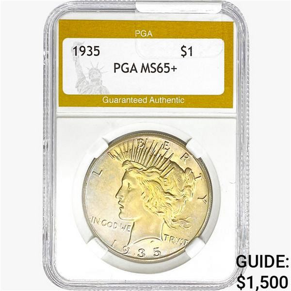 1935 Silver Peace Dollar PGA MS65+