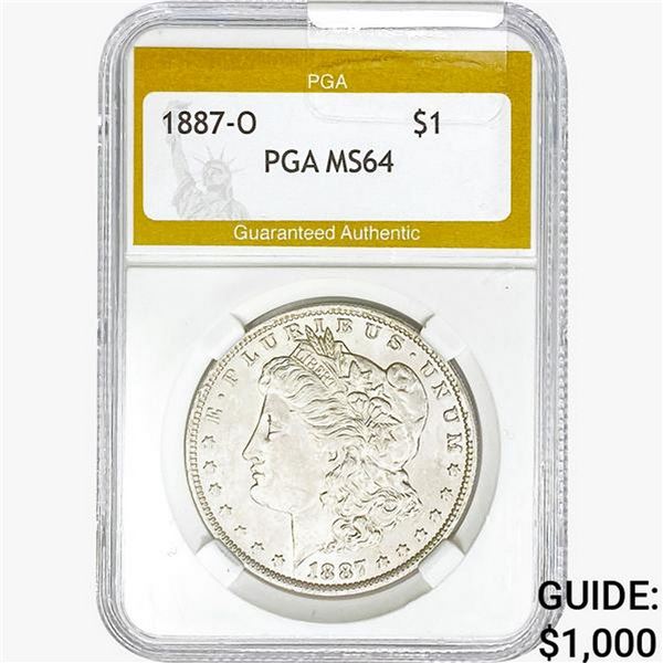 1887-O Morgan Silver Dollar PGA MS64