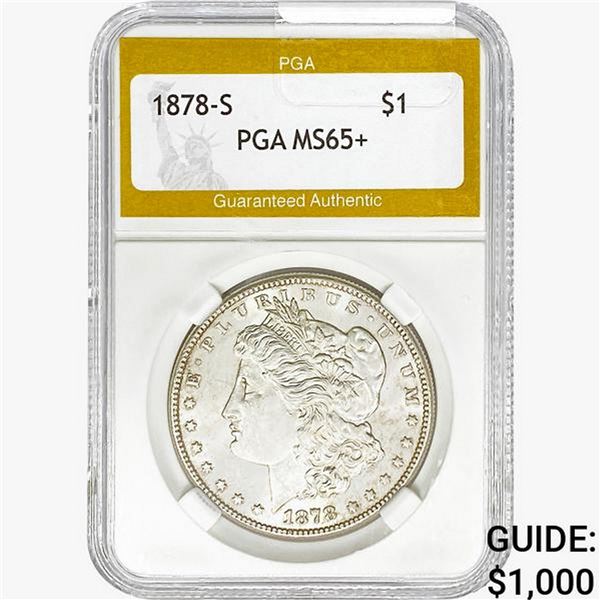 1878-S Morgan Silver Dollar PGA MS65+