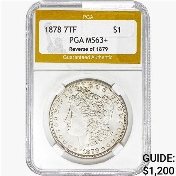 1878 Morgan Silver Dollar PGA MS63+ REV 79