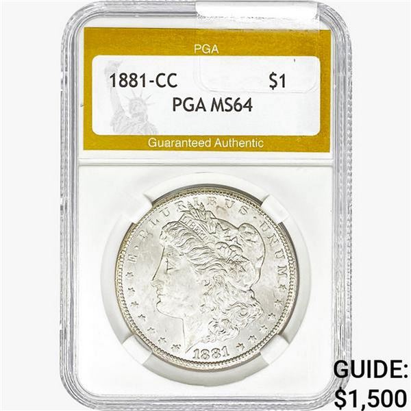 1881-CC Morgan Silver Dollar PGA MS64