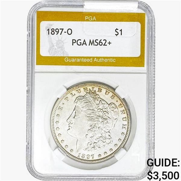 1897-O Morgan Silver Dollar PGA MS62+