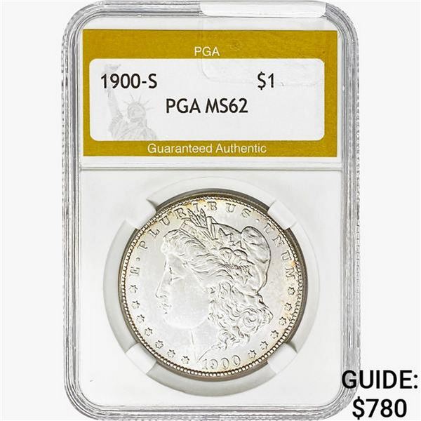 1900-S Morgan Silver Dollar PGA MS62